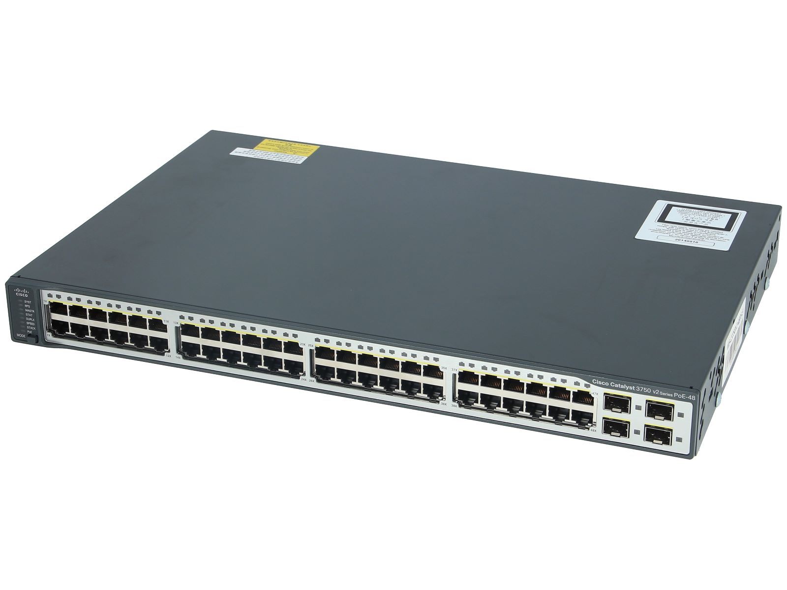 Cisco Catalyst 3750V2-48PS-S Switch 48 portów PoE Gigabit Ethernet