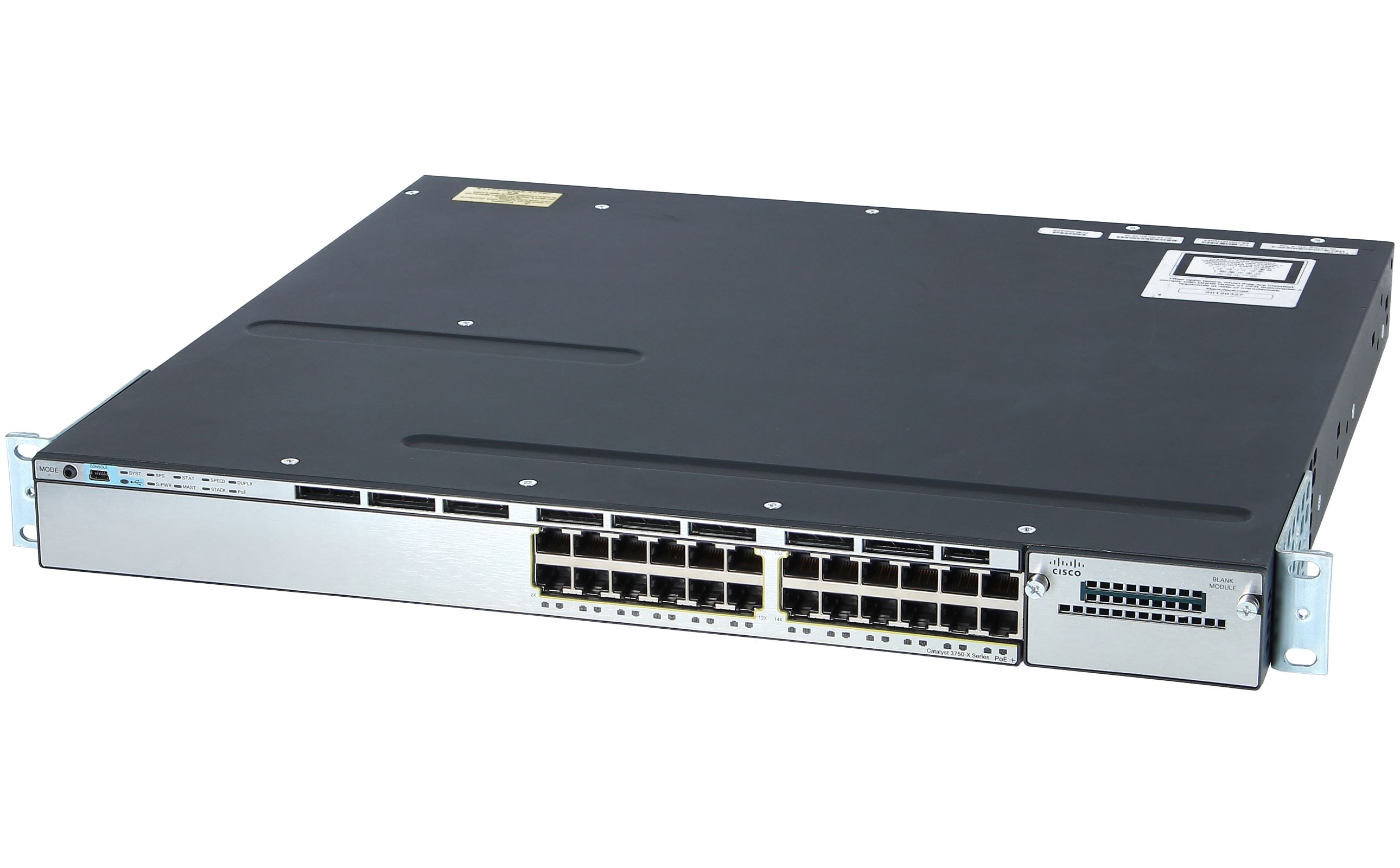 Cisco Catalyst 3750X-24P-S Switch 24x Gigabit PoE+